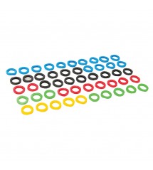 Silverline Gekleurde plastic sleutelhoesjes